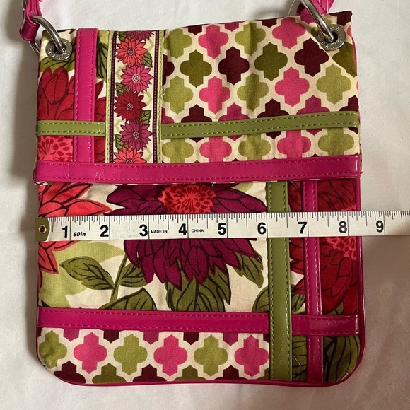 VTG Vera Bradley Hello Dahlia Flip Hipster Long Strap Crossbody EUC - Picture 10 of 11
